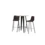 Voir la diapositive 5 : Paris Prix Ensemble Table de Bar & 2 Chaises  Tempe & Alexis  105cm Noyer & Marron