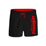 FREEGUN Boardshort Court garçon ceinture élastique Logo. Coloris disponibles : Noir