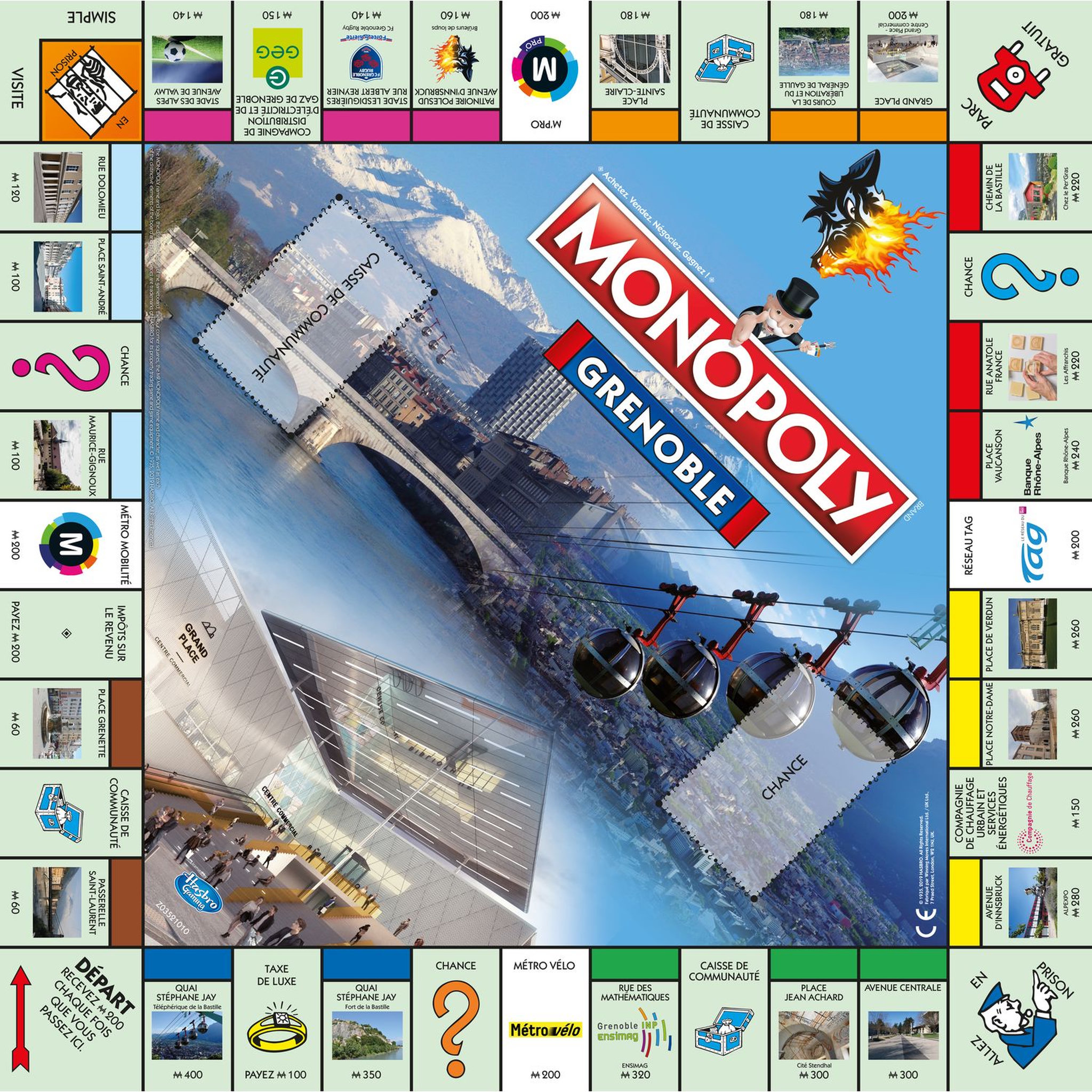 Voir la diapositive 3 :  WINNING MOVES Jeu - Monopoly Grenoble Edition 2019 
