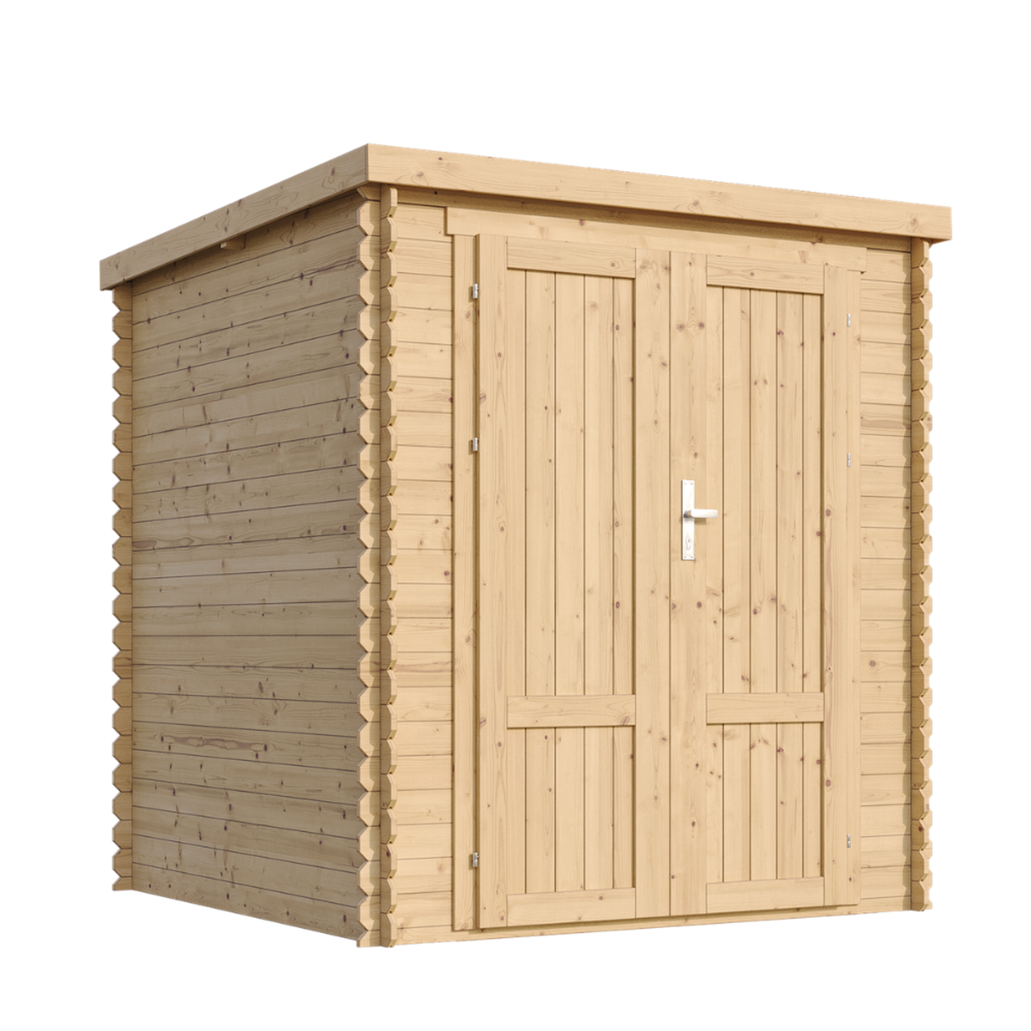 Voir la diapositive 2 : TIMBELA Abri De Jardin En Bois 3,53 m², Sol Imprégné, Portes À Panneaux M309F1+M309G
