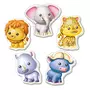EDUCA Baby puzzle - 5 puzzles - Les animaux sauvages