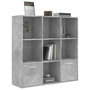Voir la diapositive 4 : VIDAXL Bibliotheque Gris beton 98x30x98 cm Bois d'ingenierie