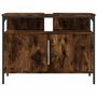Voir la diapositive 5 : VIDAXL Armoire lavabo de salle de bain chene fume 80x30x60 cm