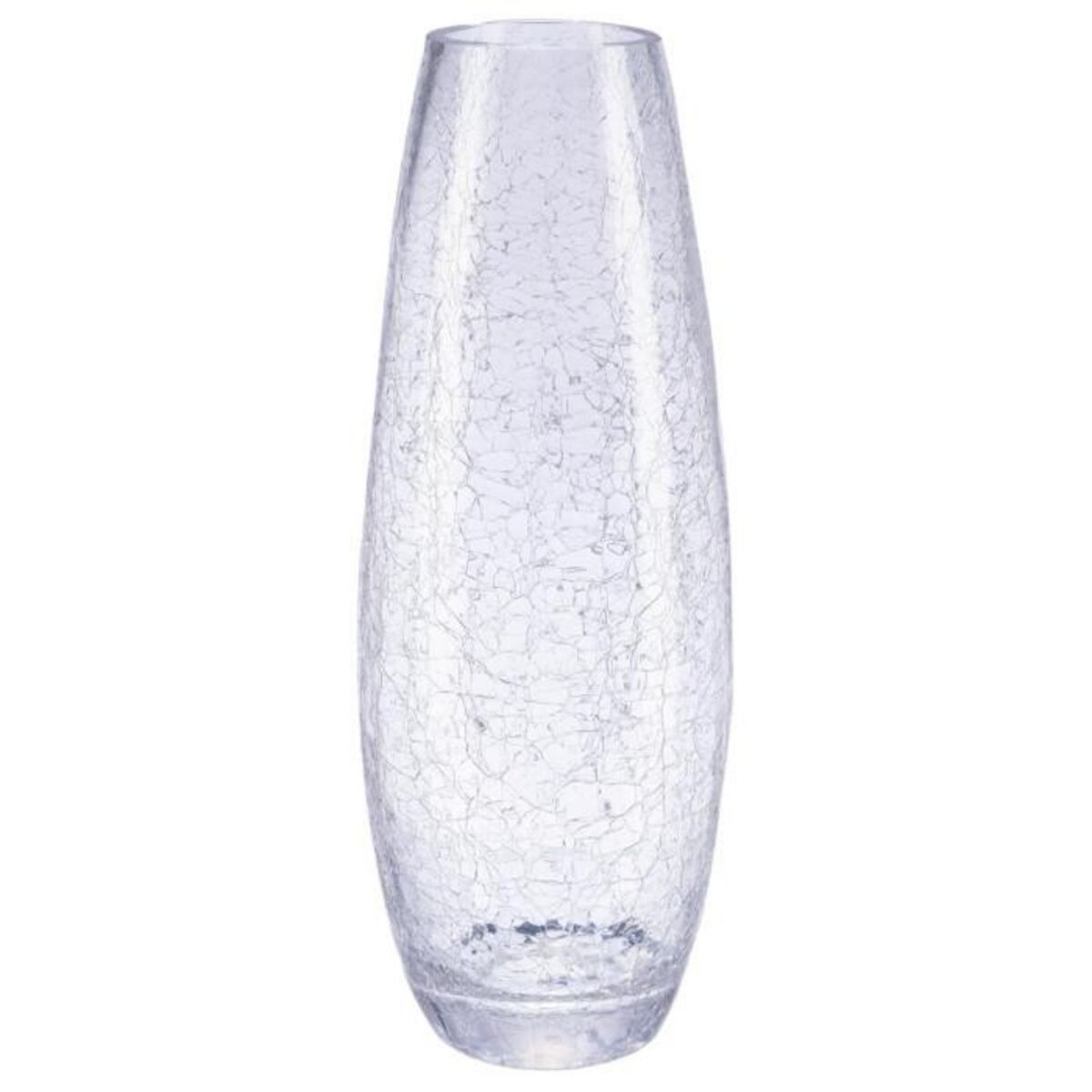 ATMOSPHERA Vase en Verre  Craquelé  40cm Transparent