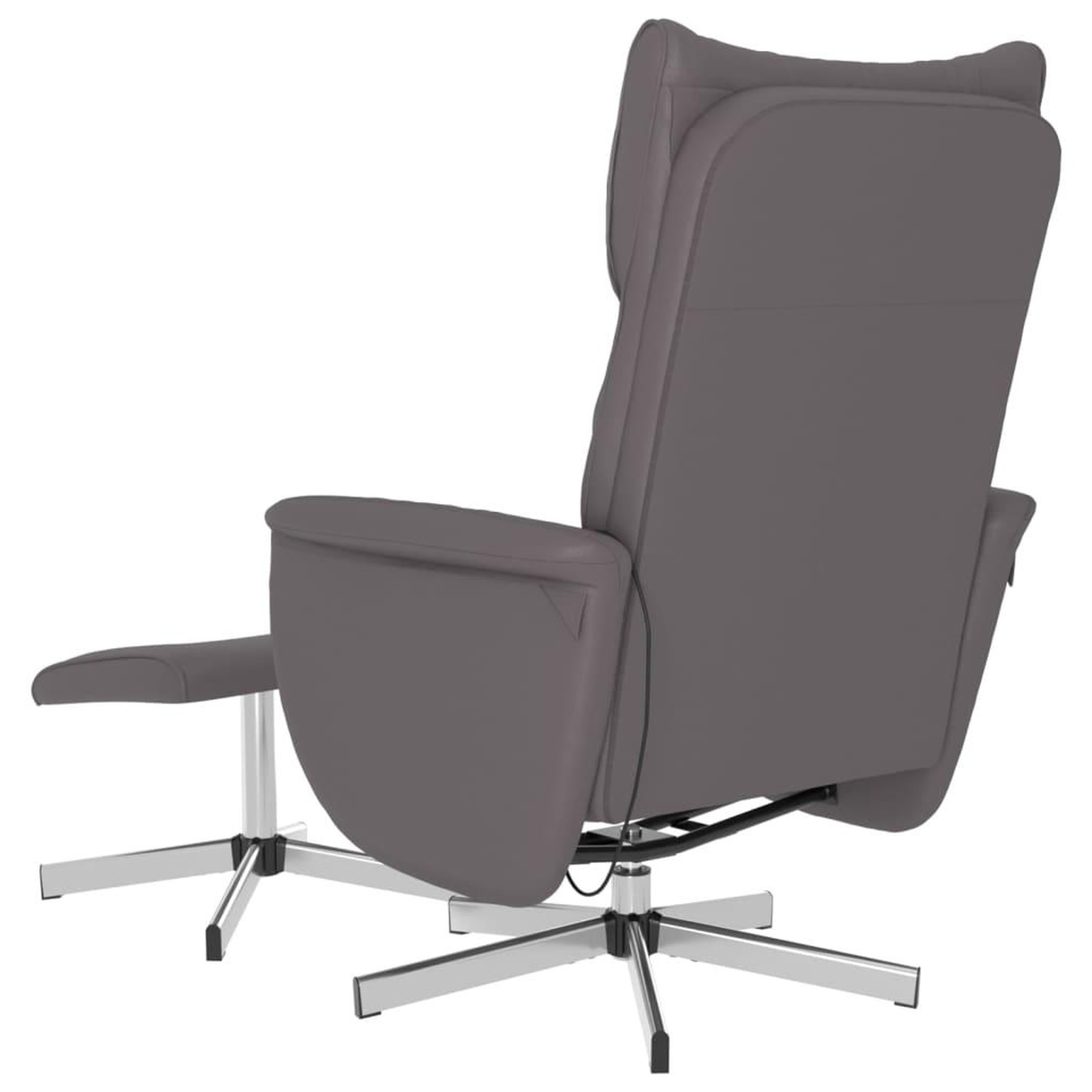 Voir la diapositive 5 : VIDAXL Fauteuil inclinable de massage avec repose-pied gris similicuir