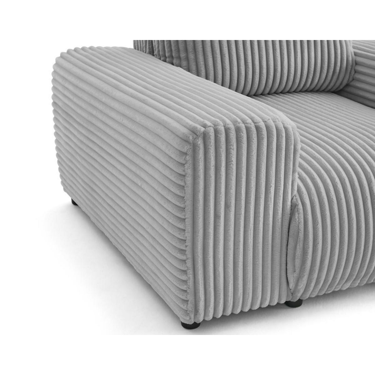 LISA DESIGN Garance - fauteuil en velours côtelé grosses côtes