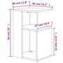 Voir la diapositive 6 : VIDAXL Table d'appoint Chene fume 36x30x56 cm Bois d'ingenierie