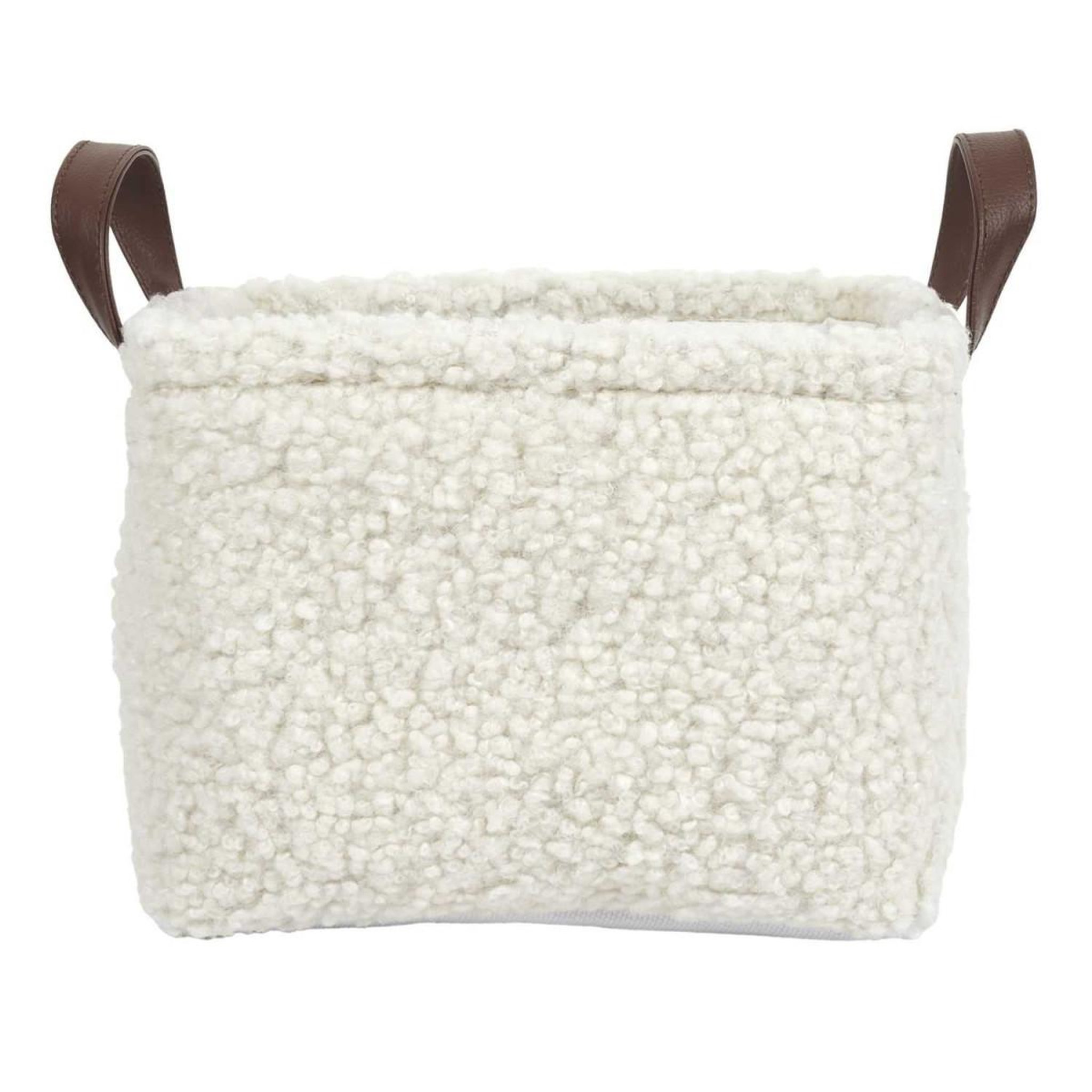 Voir la diapositive 5 : The Home Deco Factory Lot de 3 paniers de rangement  bouclette  36cm blanc