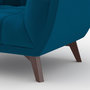 Voir la diapositive 5 : MAISON PAVANE Ensemble canapé et fauteuil en velours bleu 3 places-Mona