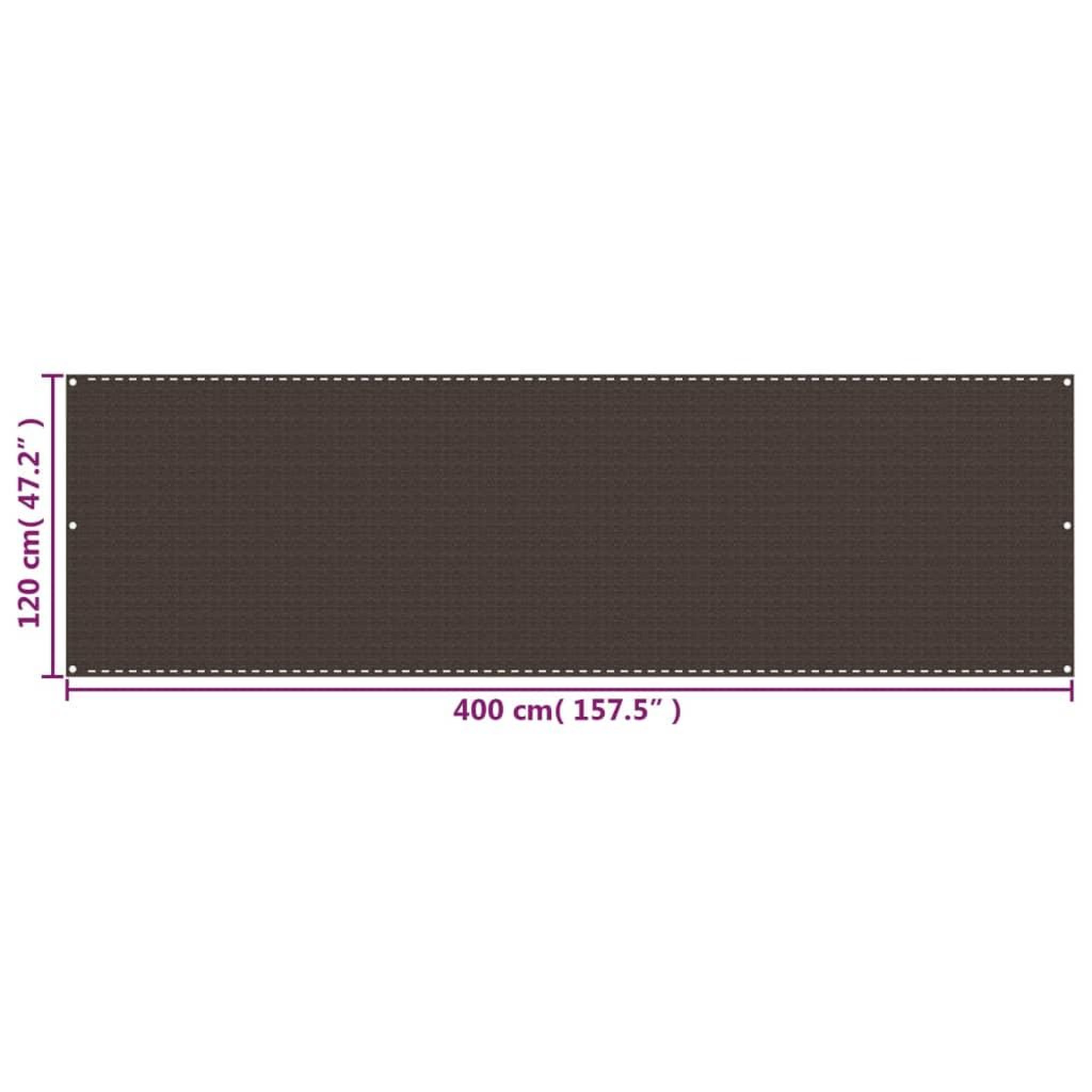 Voir la diapositive 6 : VIDAXL Ecran de balcon marron 120x400 cm pehd