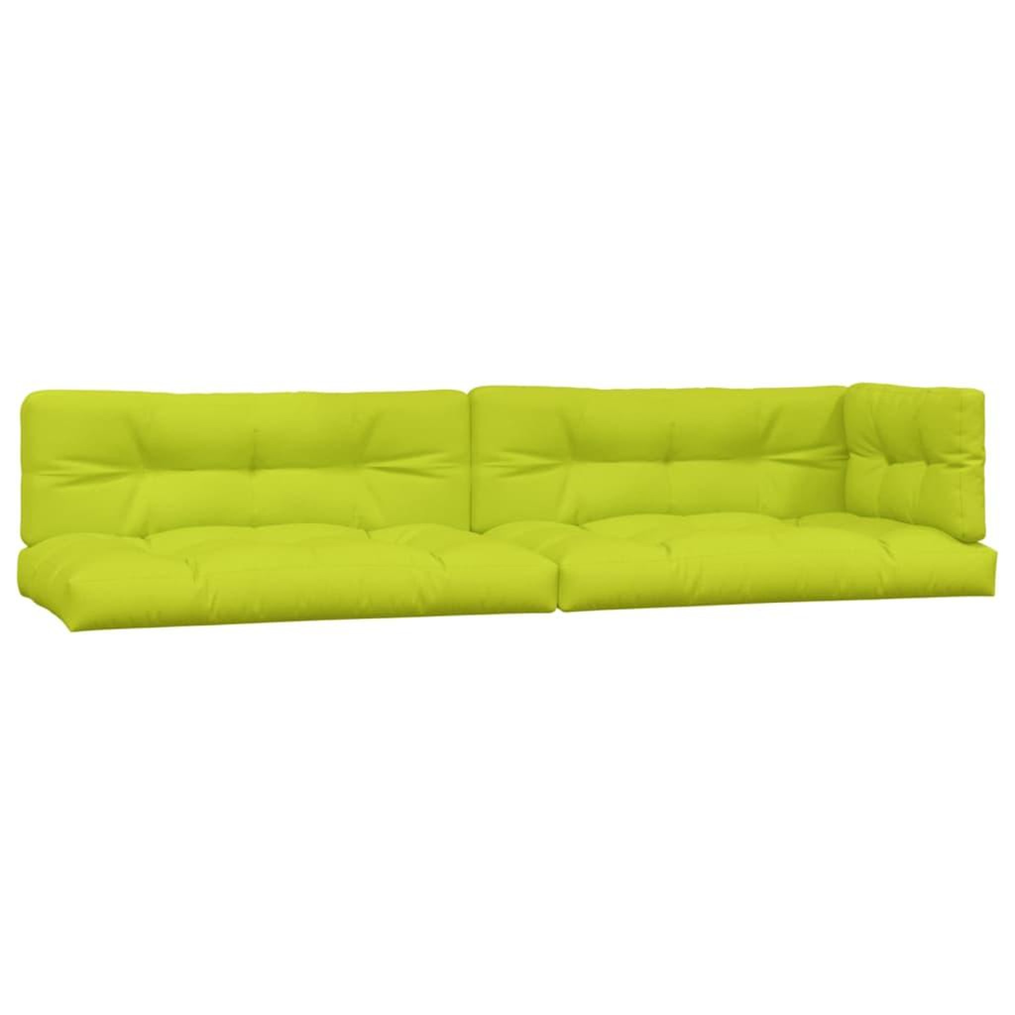 Voir la diapositive 2 : VIDAXL Coussins de palette lot de 5 vert vif tissu