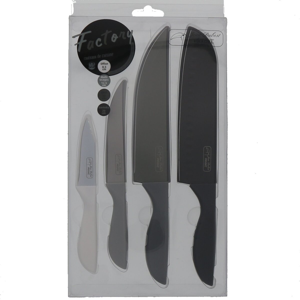 URBAN FACTORY Lot de 4 couteaux de cuisine en inox
