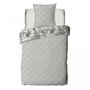 Voir la diapositive 4 : FUTURE HOME Parure de lit 1 personne en coton 57 fils imprimé blanc 140x200cm