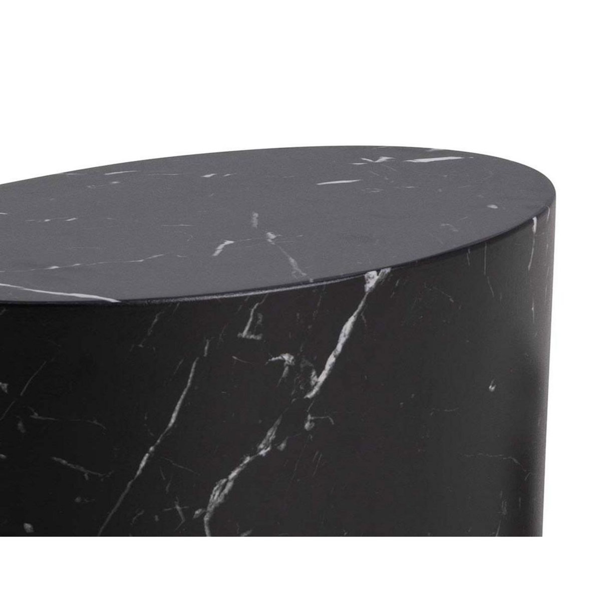 LISA DESIGN Aeryn - lot de 2 tables basses - effet marbre noir - 48 et 40 cm