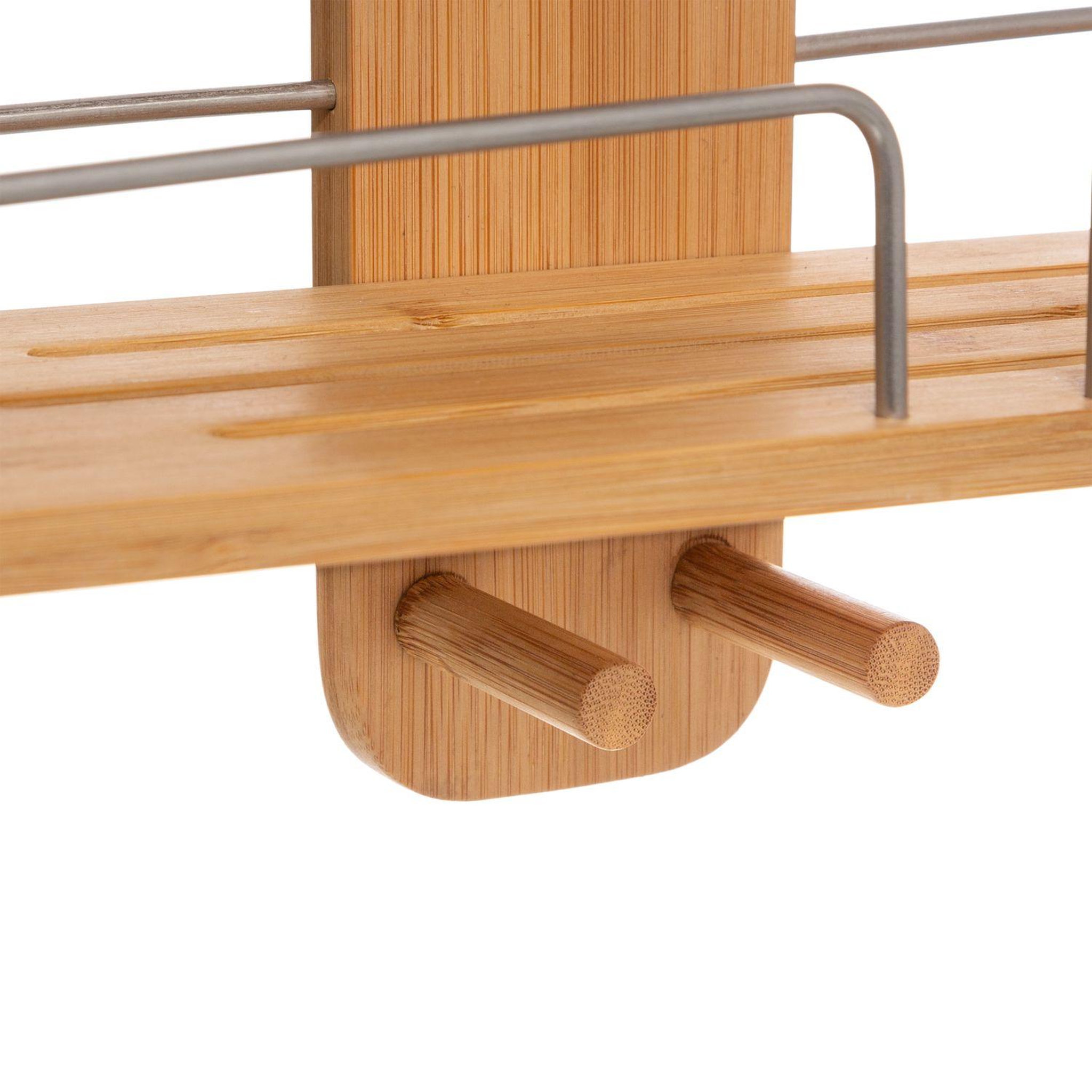 Voir la diapositive 2 : ATMOSPHERA Etagère de douche en bambou natureo - l. 30 x h. 70 cm - marron