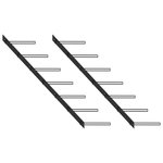 VIDAXL Casiers à bouteilles muraux pour 14 bouteilles 2 pcs Noir Métal