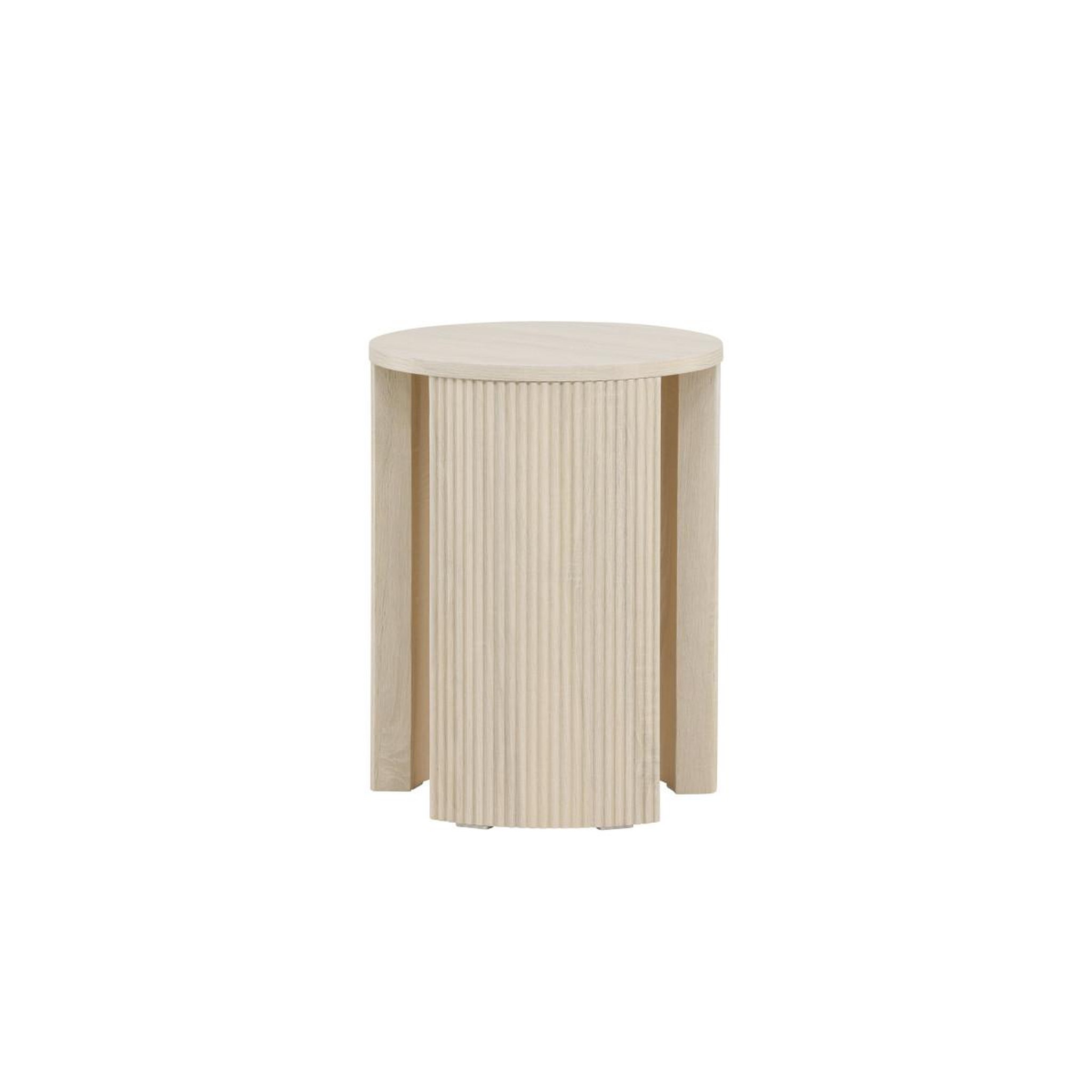 Voir la diapositive 3 : Paris Prix Table d'appoint nervurée  bristol  52cm naturel