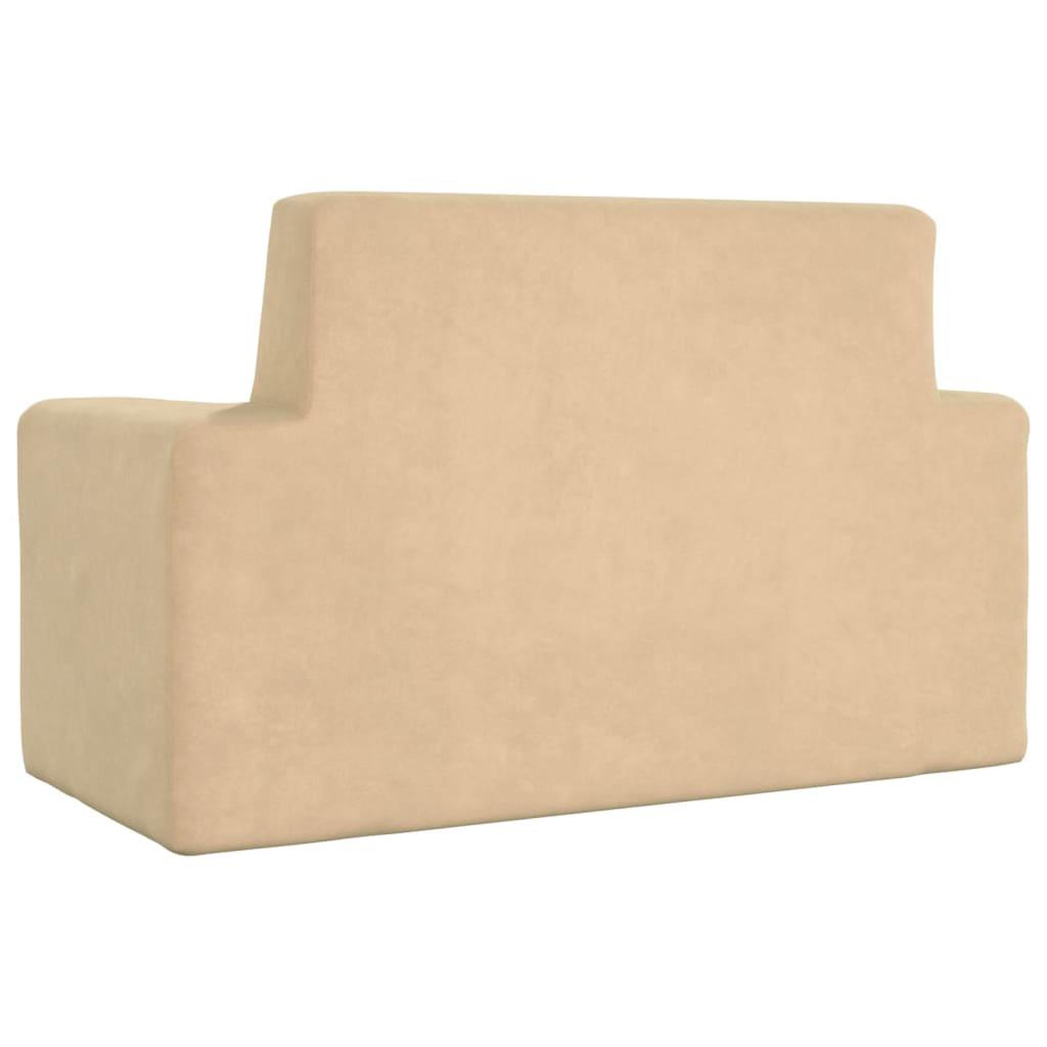 Voir la diapositive 5 : VIDAXL Canape pour enfants a 2 places Creme Peluche douce