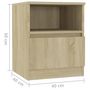 Voir la diapositive 6 : VIDAXL Table de chevet Chene sonoma 40x40x50 cm Agglomere