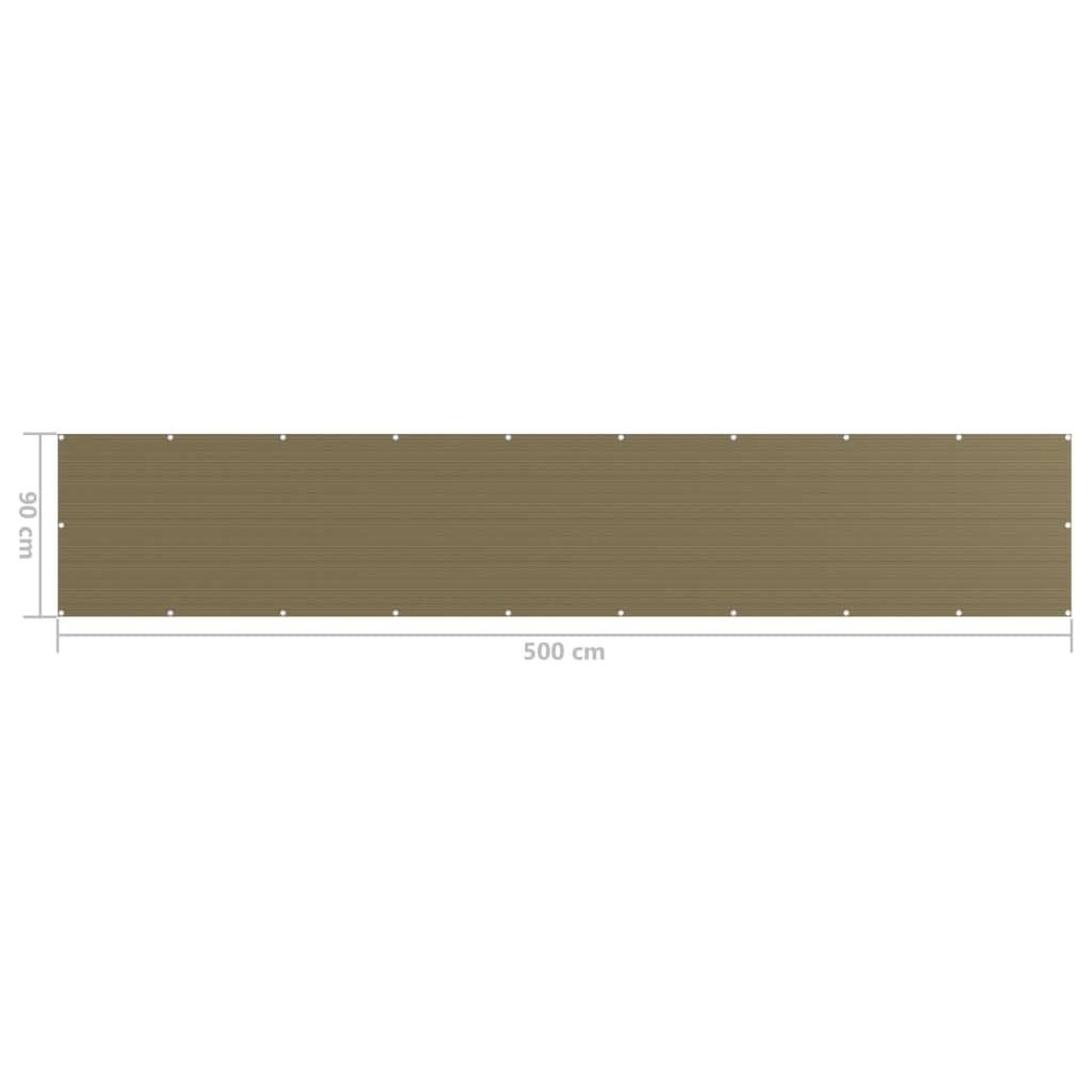 Voir la diapositive 6 : VIDAXL Ecran de balcon taupe 90x500 cm pehd