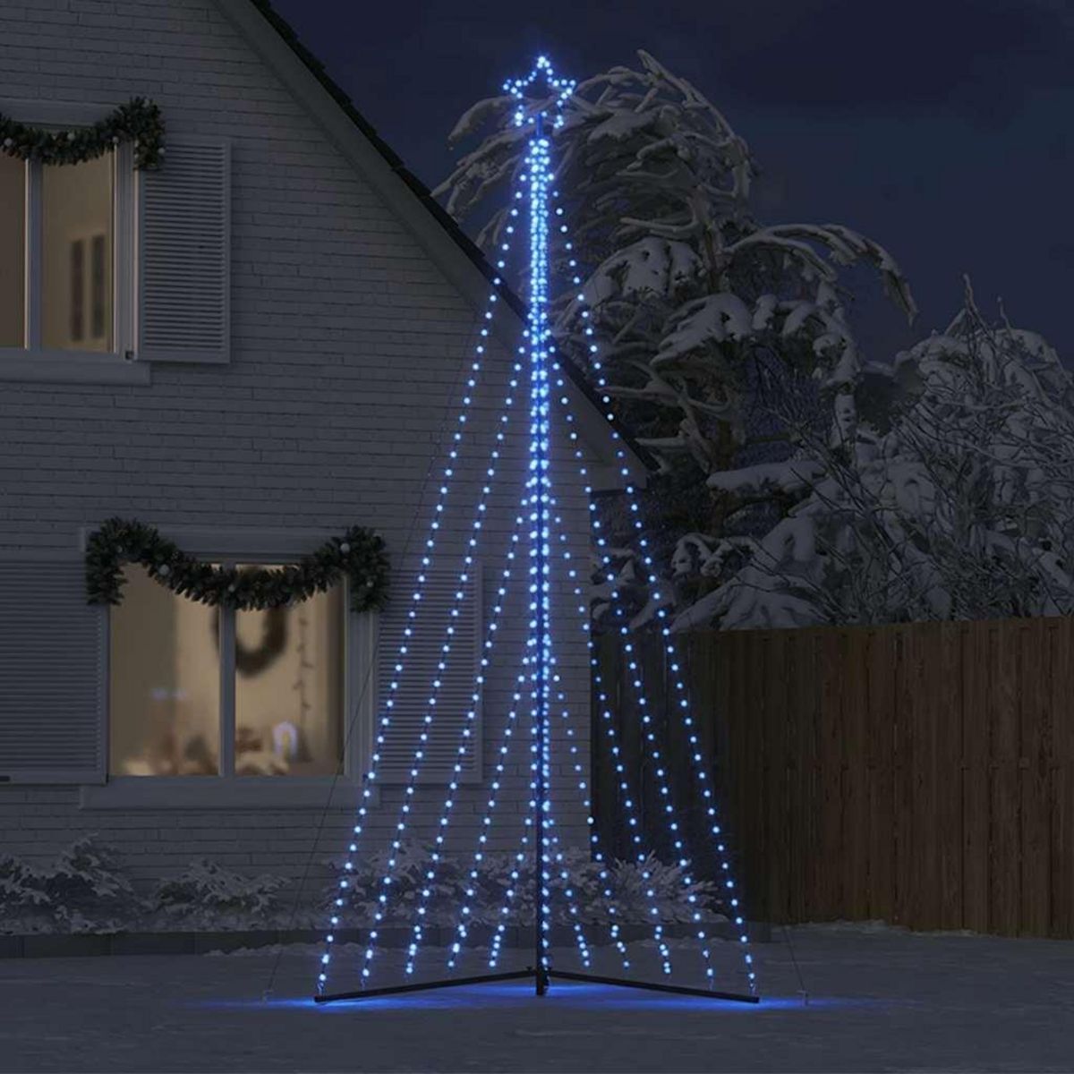 VIDAXL Sapin de Noël a LED 570 LED bleu 399 cm