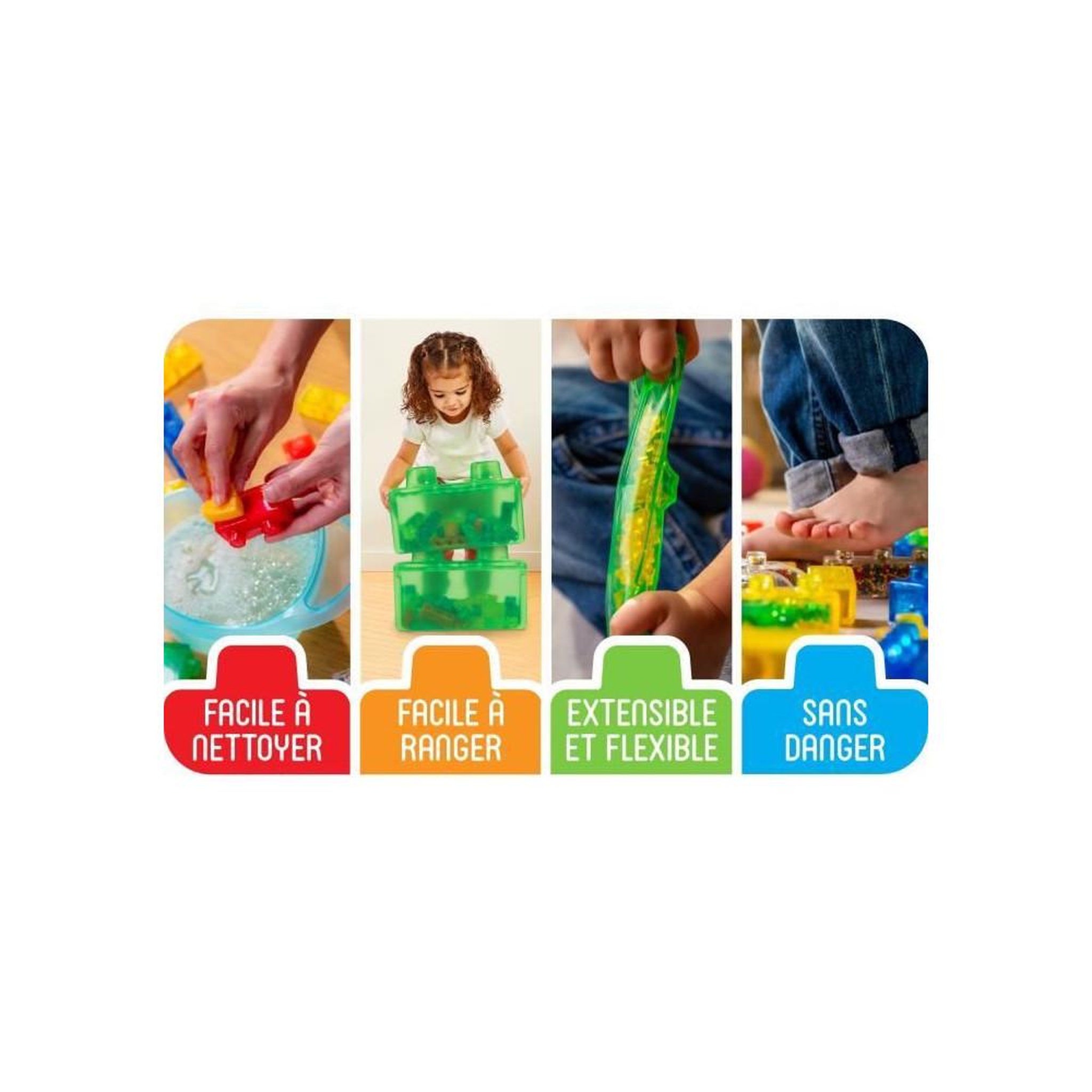 Voir la diapositive 2 : GOLIATH Coffret briques - Jeu de construction - JELLY BLOX - GOLIATH - 24 pieces - Des 2 ans
