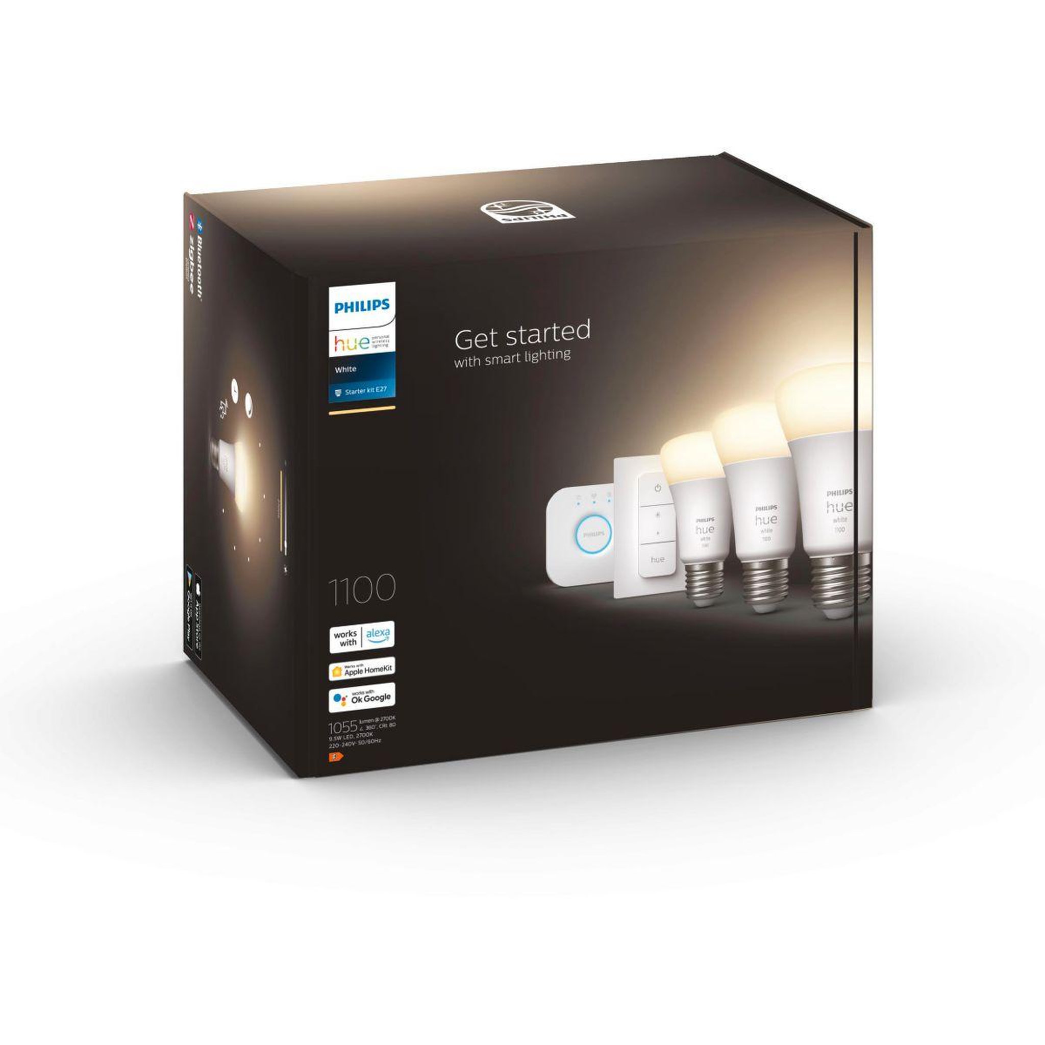 Voir la diapositive 5 : PHILIPS HUE Pack 3/E27 White + pont + tlc