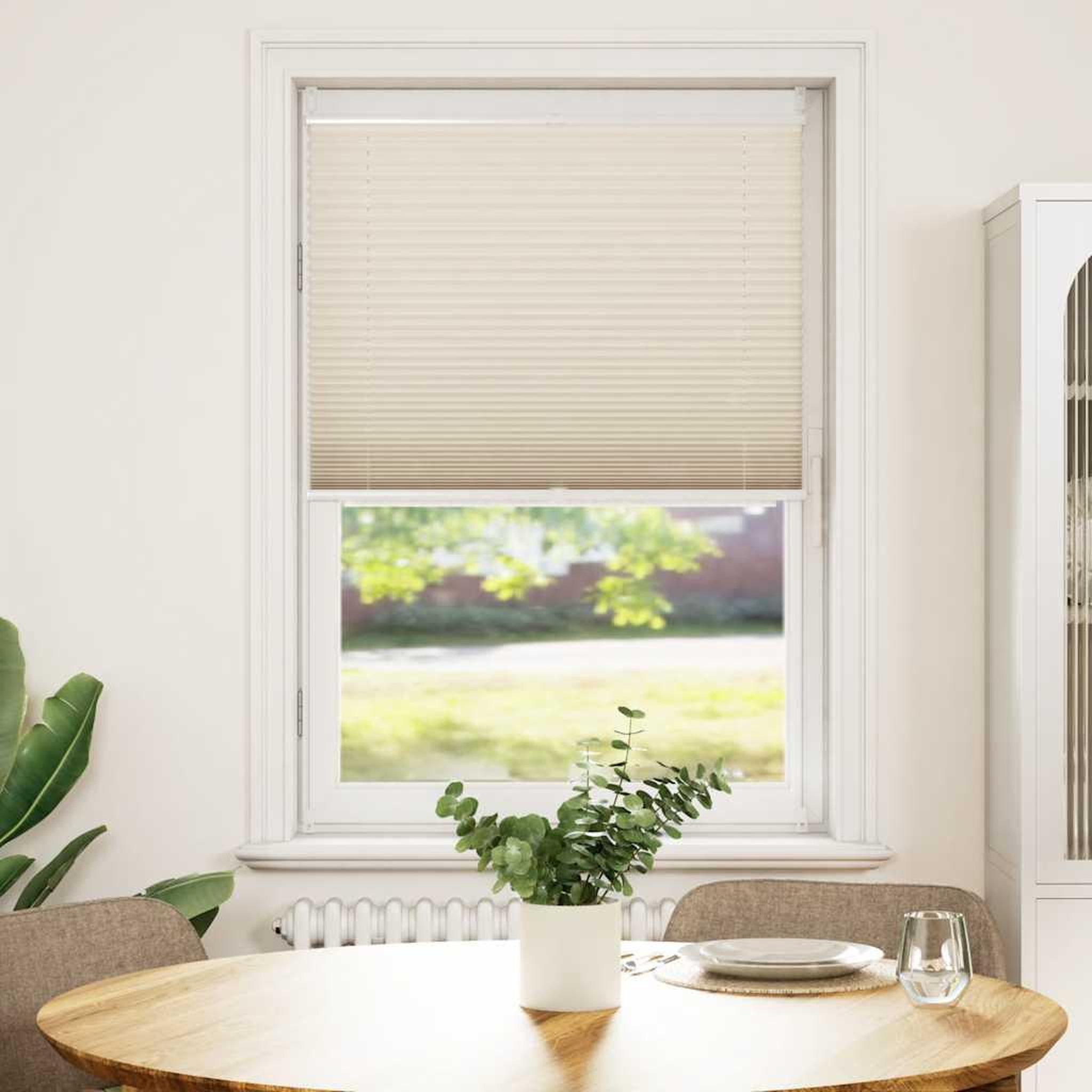 VIDAXL Store plisse 90x100 cm Creme