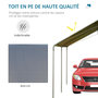 Voir la diapositive 5 : OUTSUNNY Carport auvent pour voiture 5,95L x 2,90l x 2,60H m acier galvanisé robuste PE haute densité