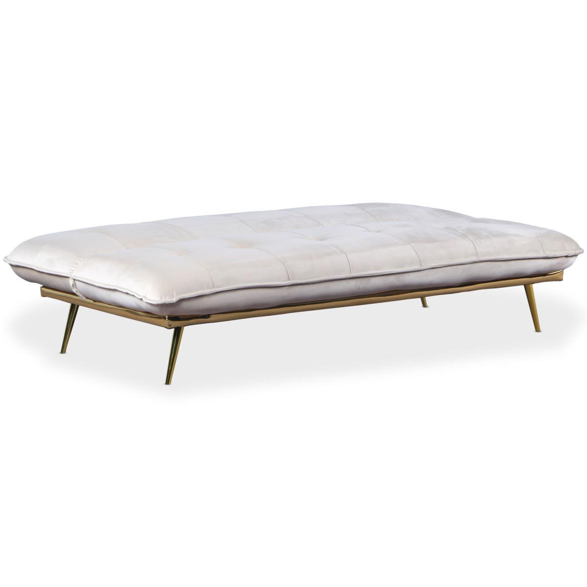 Voir la diapositive 3 : Paris Prix Canapé convertible en velours  floran  182cm beige