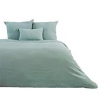 COTE DECO Parure de lit - Double gaze de coton. Coloris disponibles : Marron, Rose, Bleu, Vert, Jaune, Blanc, Rouge