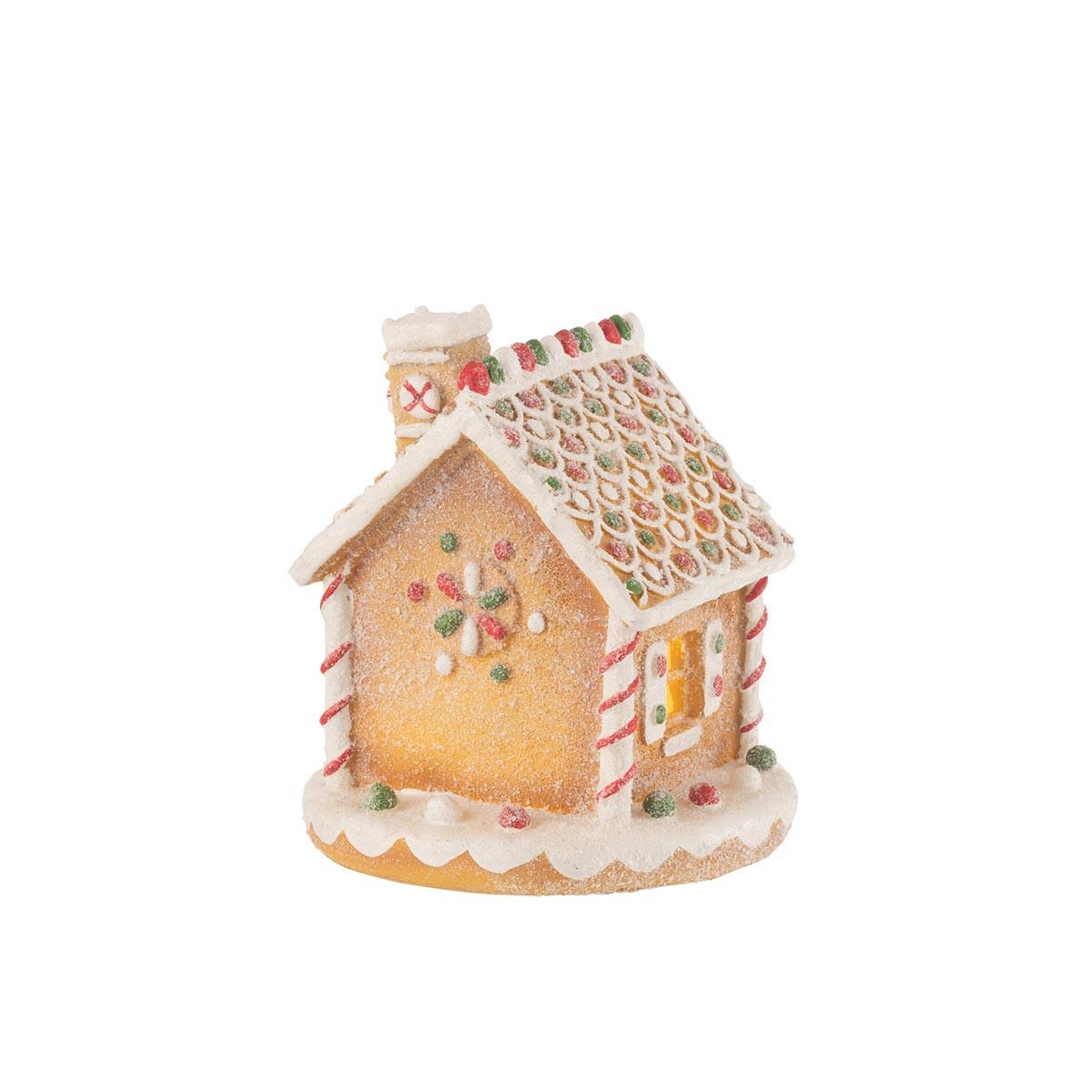 Voir la diapositive 3 : J-LINE Maison à LED  Pain d'Épice  23cm Multicolore