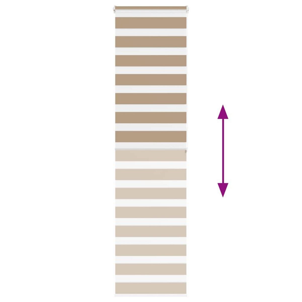 VIDAXL Store zebre marron sable largeur du tissu 60,9 cm polyester