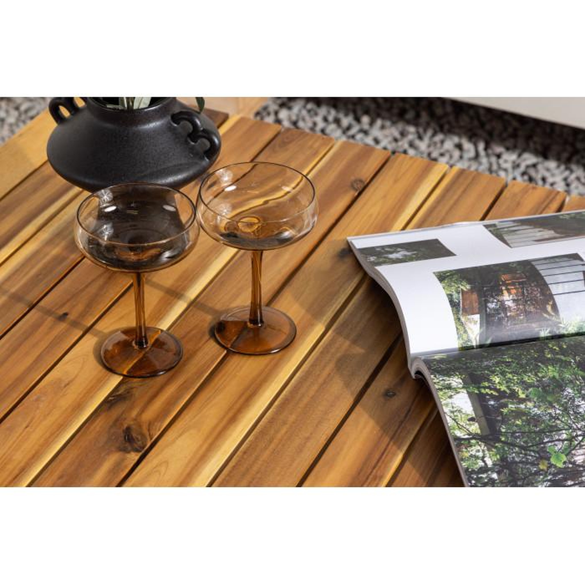 Voir la diapositive 6 : Paris Prix Table Basse de Jardin en Bois  Penh  100cm Naturel