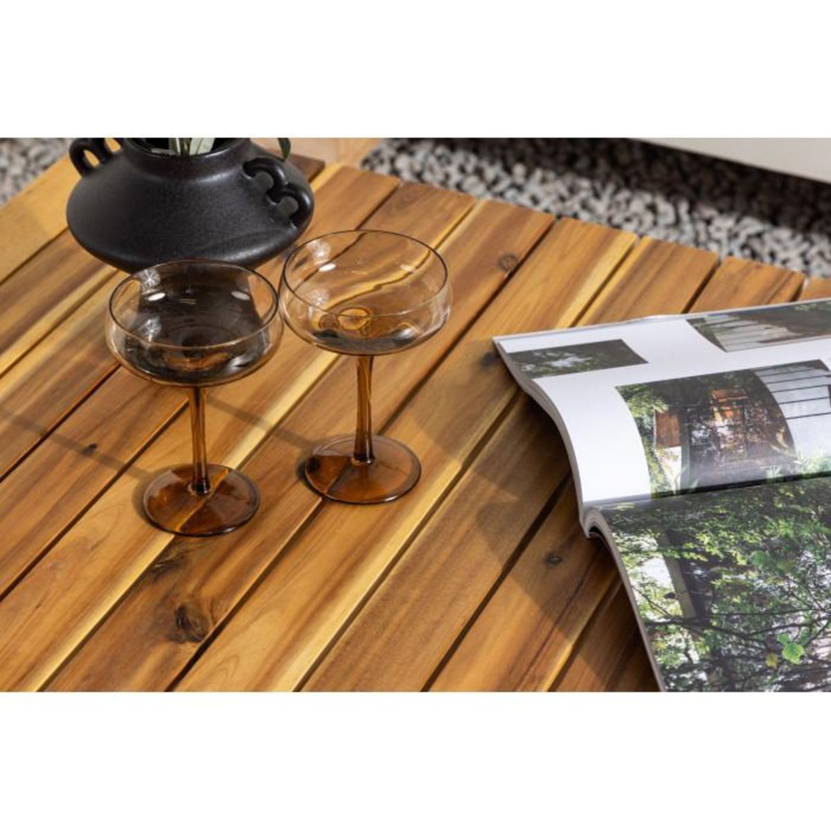 Paris Prix Table Basse de Jardin en Bois  Penh  100cm Naturel