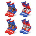 Pat Patrouille Pack de Chaussettes Antidérapantes Enfant PAT PATROUILLE (Lot de 4). Coloris disponibles : Rouge, Bicolore
