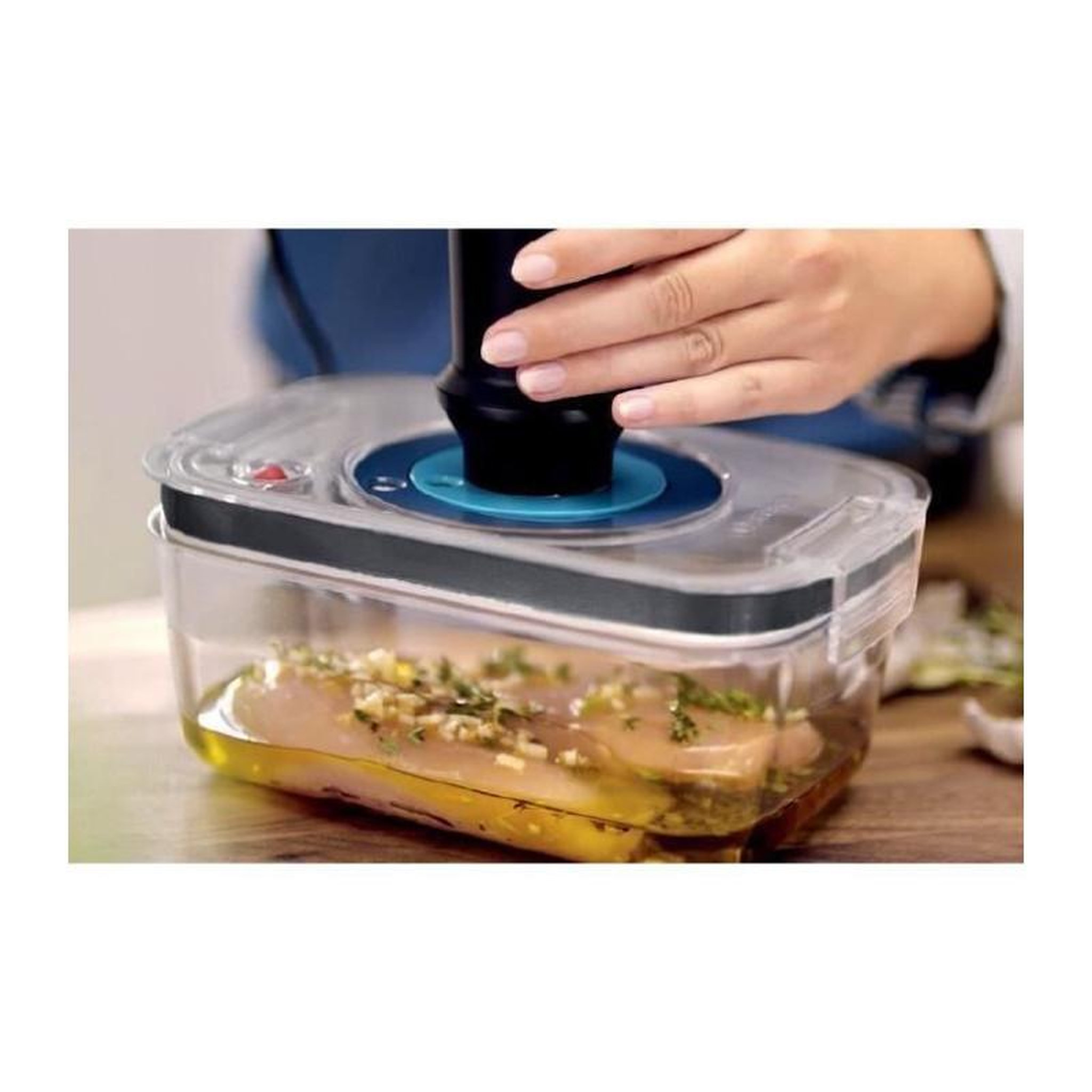 Voir la diapositive 5 : BOSCH BOSCH - 3 boites de conservation sous vide hermetiques : 0,7L, 1,0L et 1,5L - Bac degouttement - Indicateur jour et mois - Trita