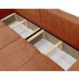 Voir la diapositive 4 : BEST MOBILIER Nicole - canapé droit 4 places convertible avec coffre en tissu