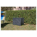 TOOMAX Coffre de rangement jardin résine - Anthracite - 160L - MULTIBOX WOODY 160
