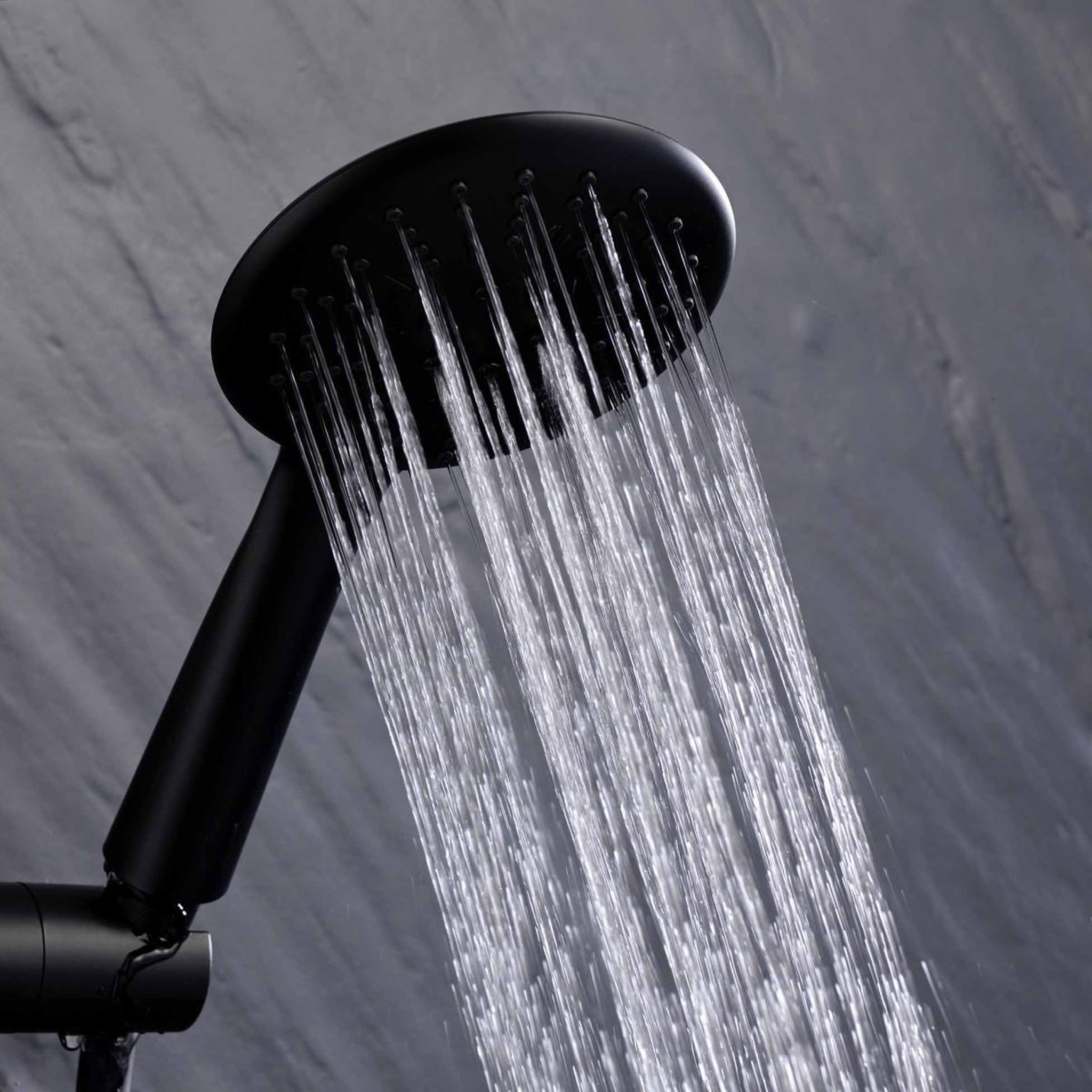 Voir la diapositive 5 : Douceur d'Intérieur Pommeau de douche 3 fonctions  hydro  23cm noir