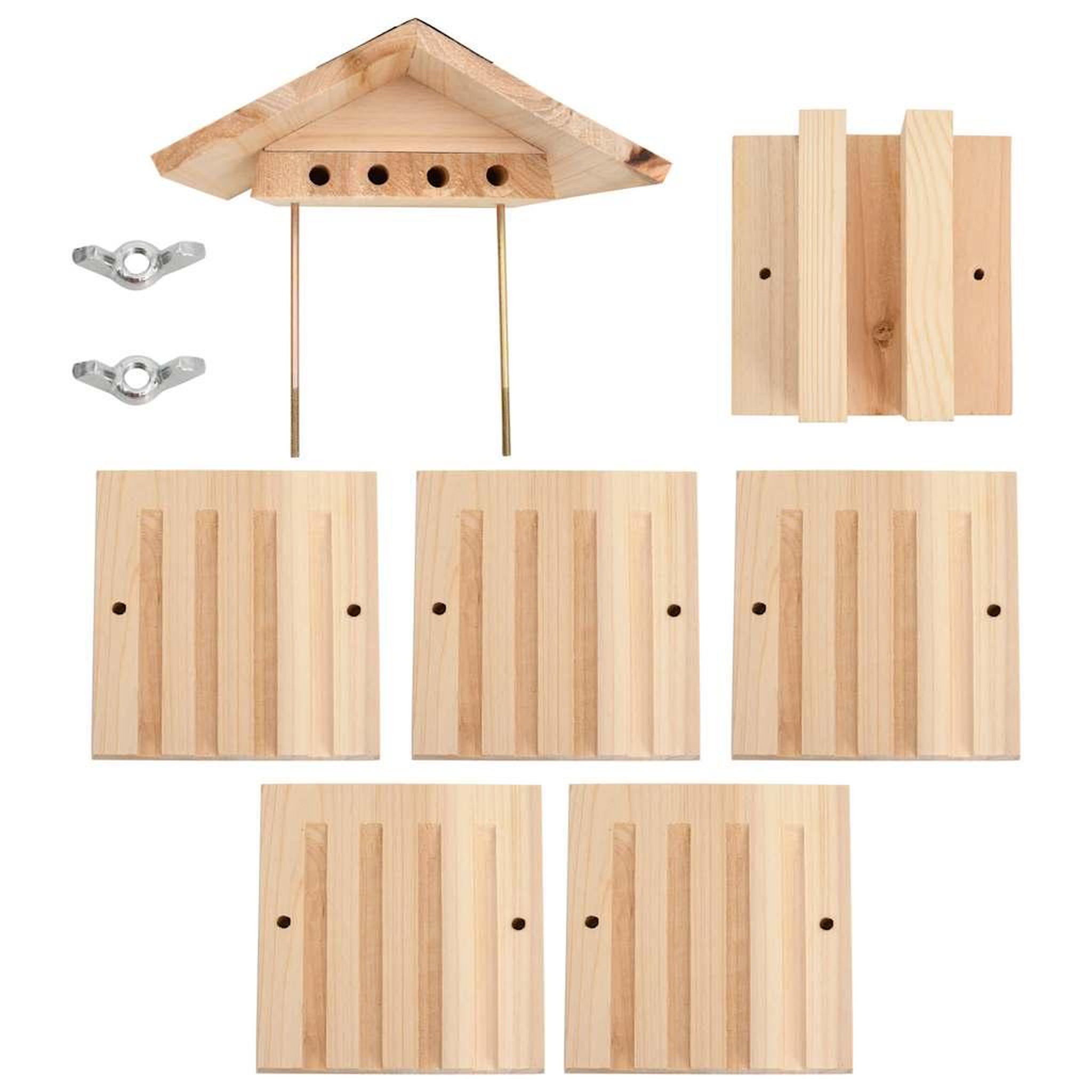 Voir la diapositive 5 : VIDAXL Hotel d'abeilles bois de sapin massif 22x20x20 cm