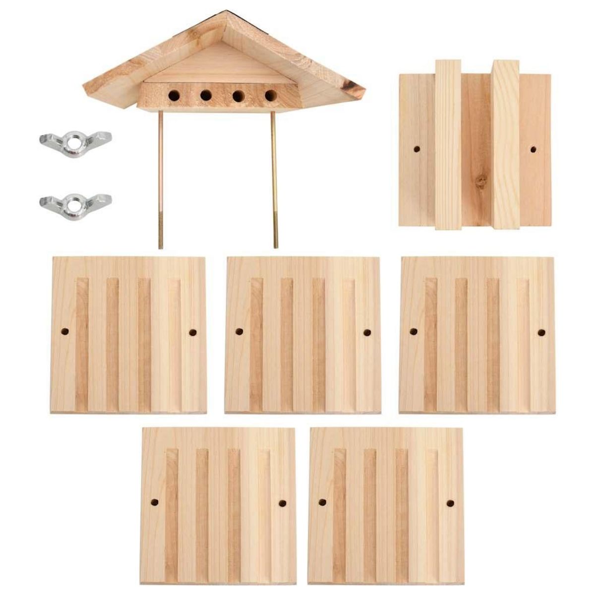 VIDAXL Hotel d'abeilles Bois de sapin massif 22x20x20 cm