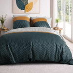 ATELIER DU COTON Parure housse de couette 100% coton 57fils orus. Coloris disponibles : Multicolore