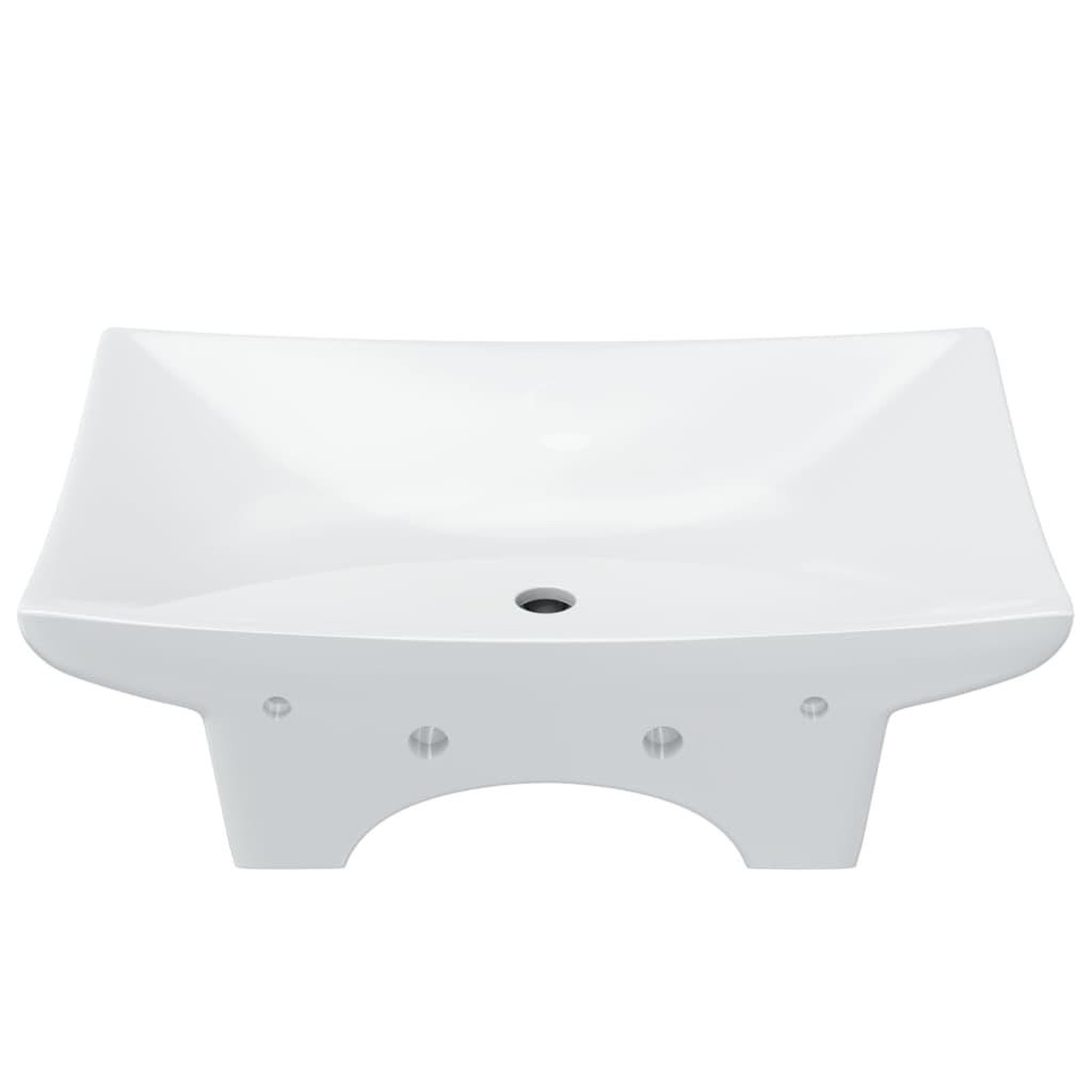Voir la diapositive 5 : VIDAXL Luxueuse vasque ceramique rectangulaire avec trop plein