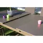 Table de jardin extensible 180/240x100cm aluminium effet bois JACINTHE