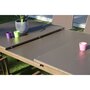 Table de jardin extensible 180/240x100cm aluminium effet bois JACINTHE