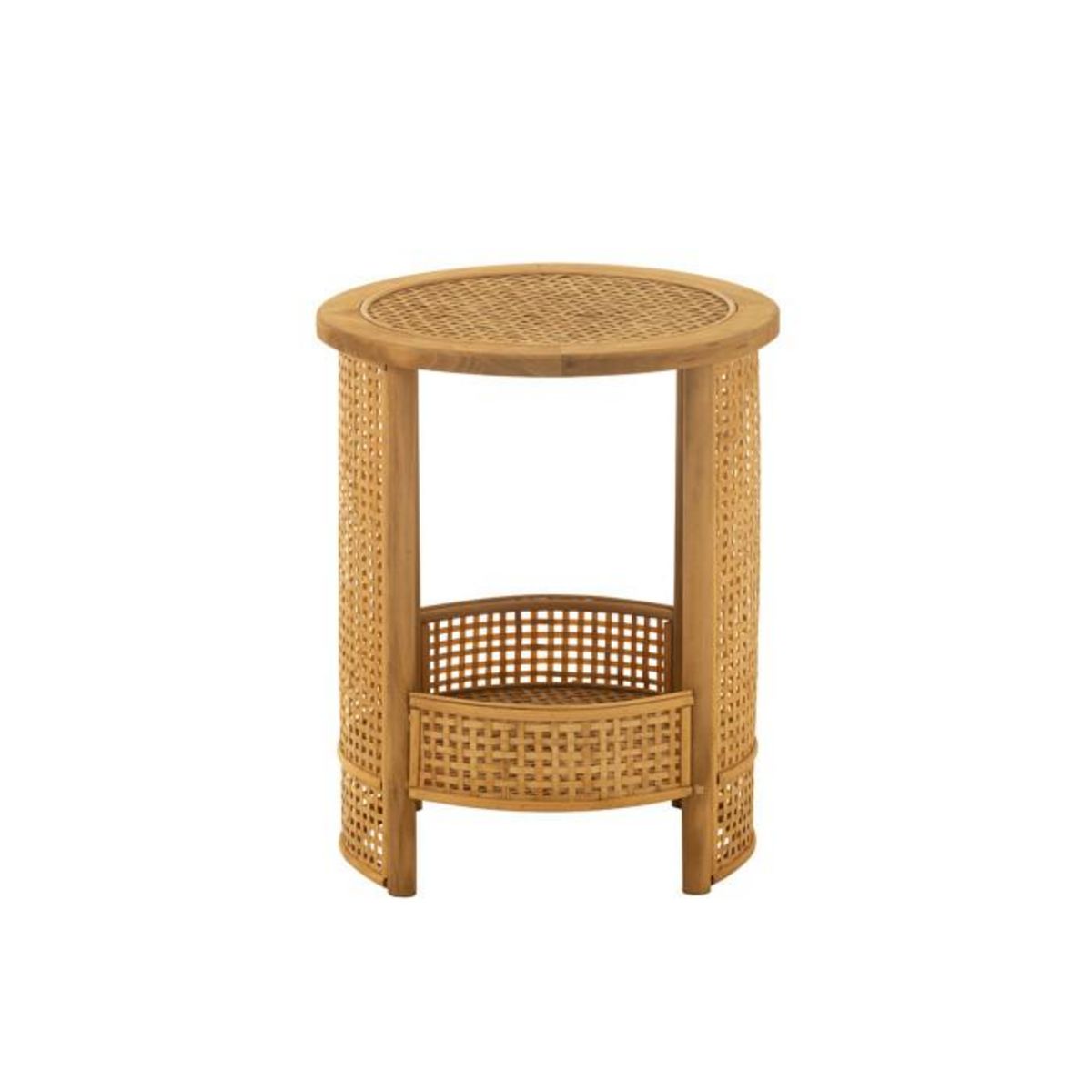 Paris Prix Table d'Appoint en Bambou  Double  49cm Naturel