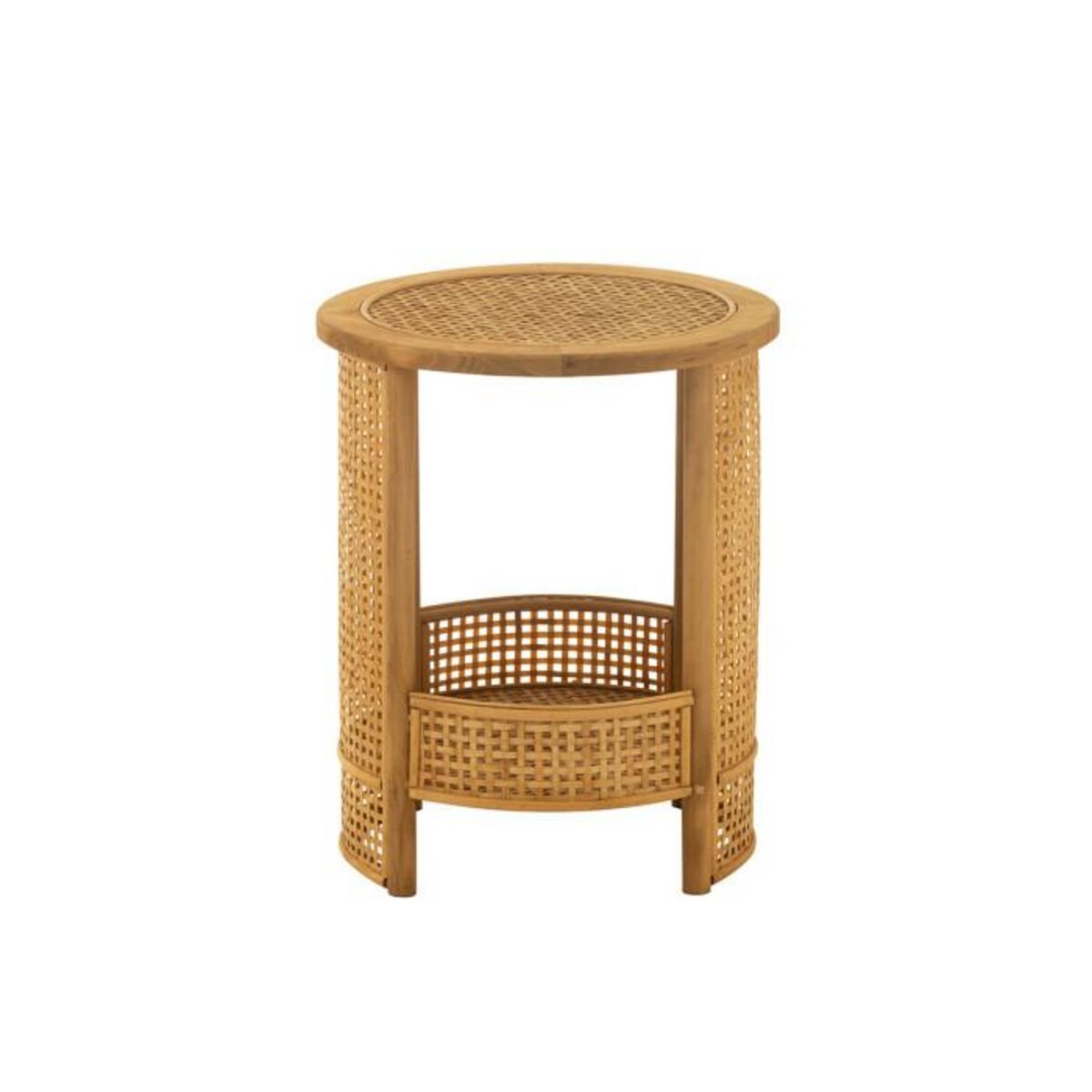 Paris Prix Table d'Appoint en Bambou  Double  49cm Naturel