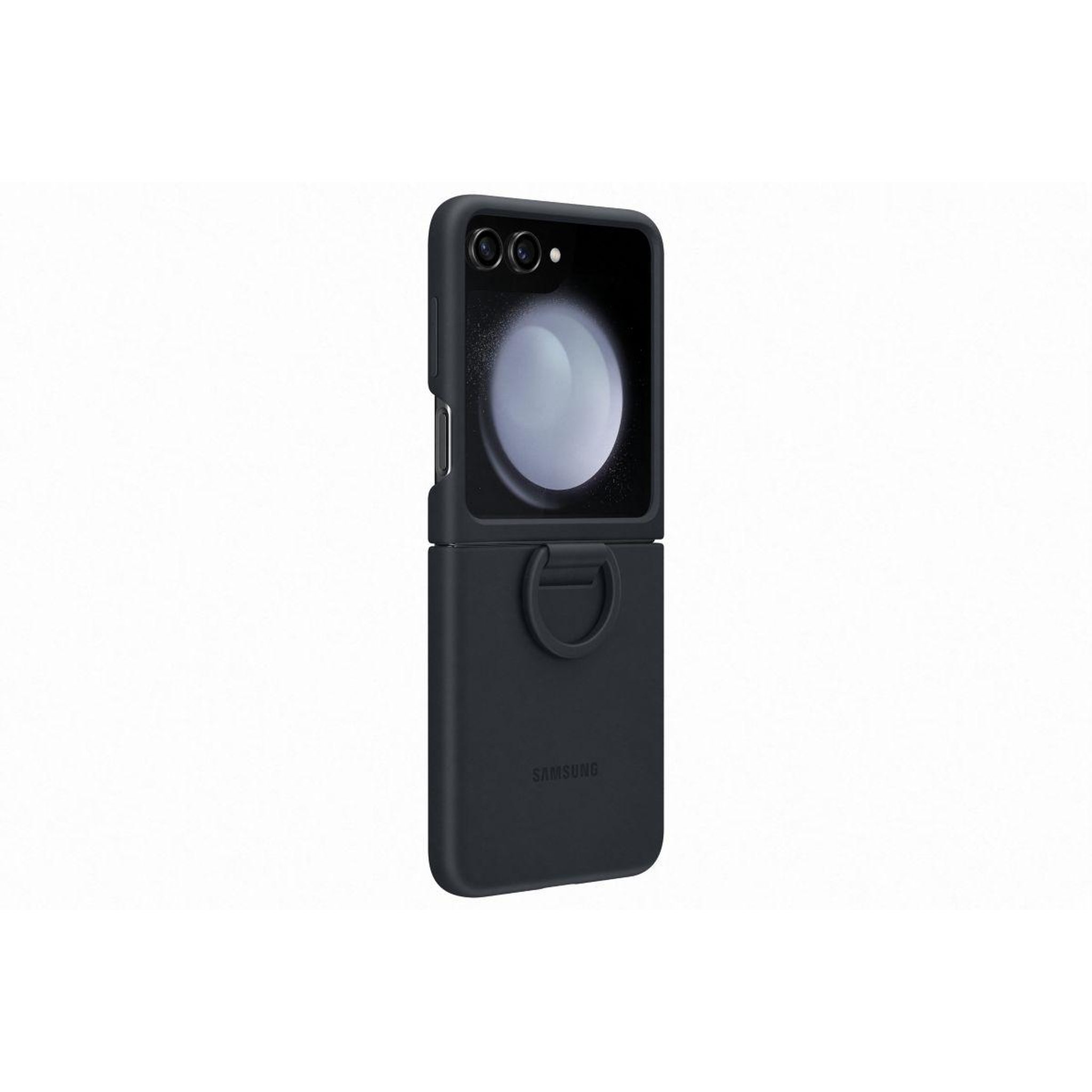 Samsung Coque z flip 5 avec anneau sillicone marine