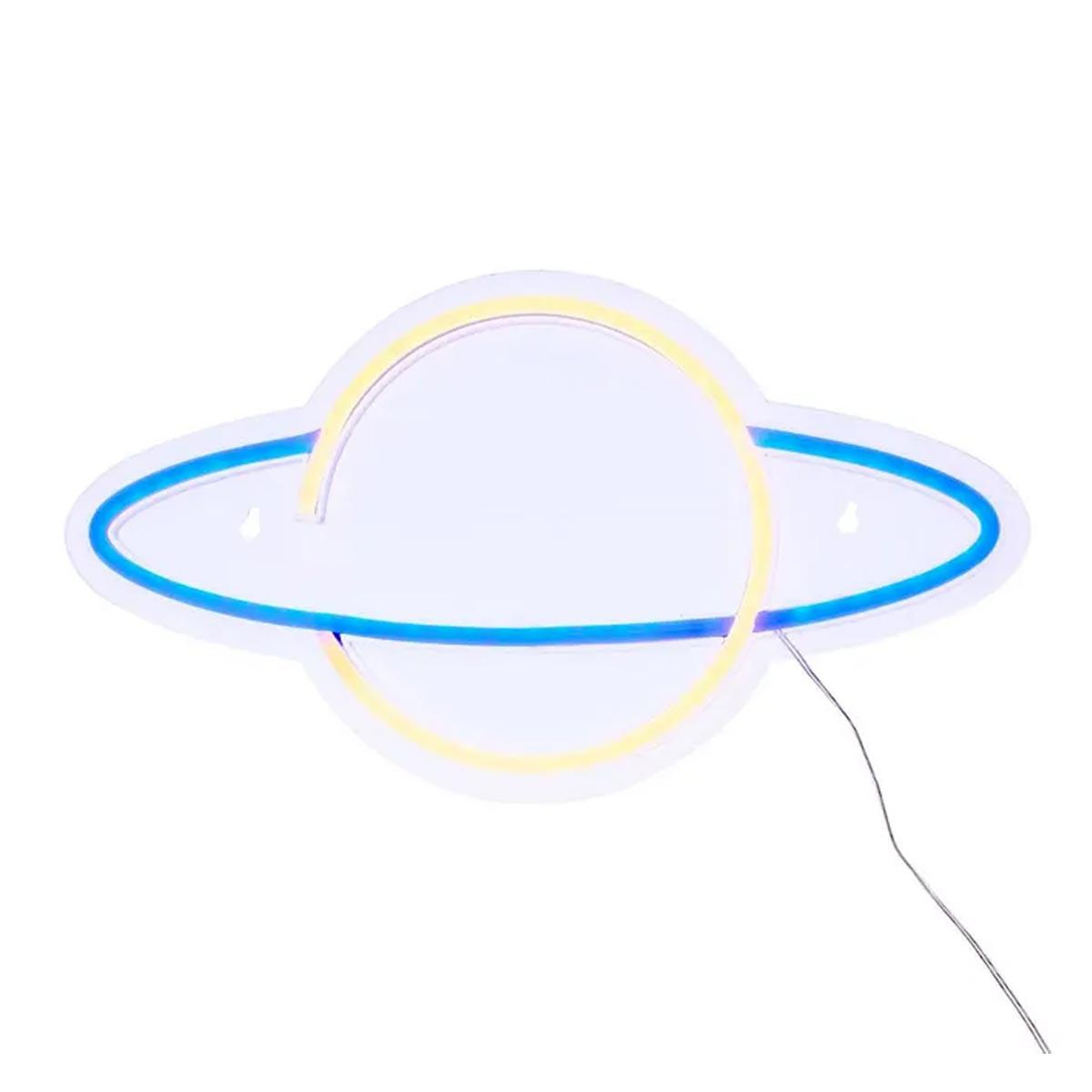 ATMOSPHERA Néon led mural  planet  36cm bleu